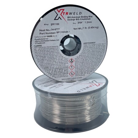Xtrweld 316L Filler Metal, 0.035, Stainless Steel, 2 Lb. Spool priced per pound MIG SP316L035-2DP